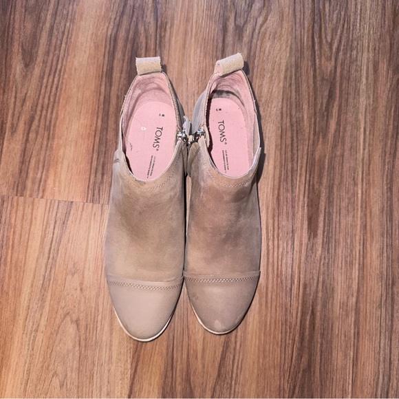 TOMS Reese bootie suede tan size 9W - Picture 2 of 8